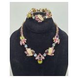 Vintage signed Weiss necklace and bracelet set