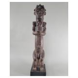 Vintage carved wood Fang reliquary guardian