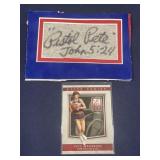 Pistol Pete Maravich signed cut with card
