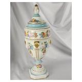 Vintage L.T France porcelain lidded urn