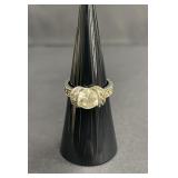 Vintage sterling silver and cubic zirconia ring
