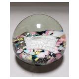 Vintage hand blown art glass paperweight