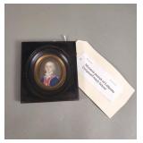 Antique miniature portrait of Lafayette