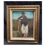 Vintage signed oil painting on canvas