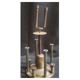 Vintage metal multi candle holder art sculpture