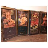 4 vintage Snap-on lacquered shop clocks