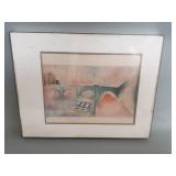 Signed vintage Alfred Fuchs lithograph