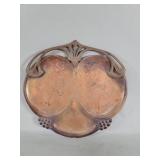 Art Nouveau copper and brass tray