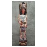 Vintage carved wood Native American statue