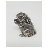 Vintage Faro Italy sterling silver rabbit figurine