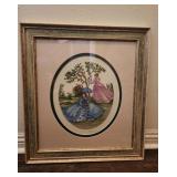 Vintage framed cross stitch needlepoint