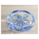 Mid-century Orrefors blue crystal bowl