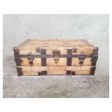Vintage wood storage trunk