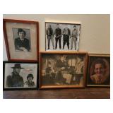 Vintage framed prints and photos: Clint Eastwood,