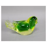 Hand-blown glass bird figure