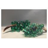 Vintage lucite grape cluster with wood stem