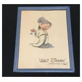 Disney 1937 "Snow White" framed lithograph