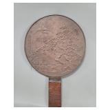 Antique Japanese bronze hand mirror