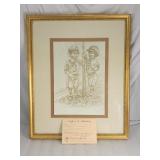 Vintage lithograph "Littlest League" Judie Martin