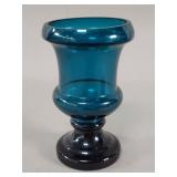 Vintage hand blown pedestal art glass vase