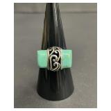 Vintage sterling silver and turquoise ring