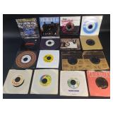 Group of vintage 45 RPM records