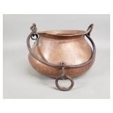 Vintage copper and iron pot
