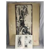 Vintage Le Ba Dang lithograph with intaglio