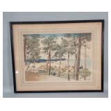 Vintage  Jean Paul Alaux block print