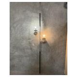 Mid century modern chrome and cork tension pole
