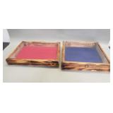 Pair of vintage shadow box display cases