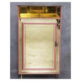 Art Deco-style mirrored corner cabinet