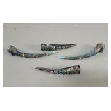 Four  silver and enamel  Chinese