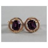 Three sets of Destino gold-tone cufflinks