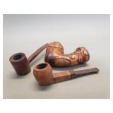 Three vintage pipes