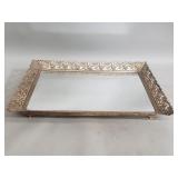 Vintage mirrored vanity tray