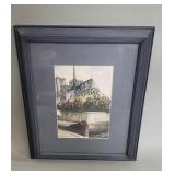 Vintage signed watercolor
