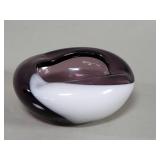 Vintage hand blown glass ashtray