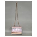 Olga Berg multicolored acrylic fold-over clutch