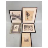 Group of vintage etchings
