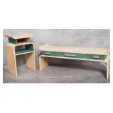 Art Deco nightstand & console table with drawers