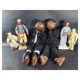 Group of vintage Native American dolls