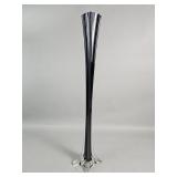 Vintage hand-blown black and white cased art