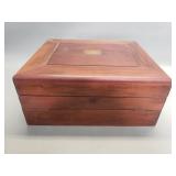 Antique mahogany storage box