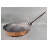 Vintage copper and iron frying pan