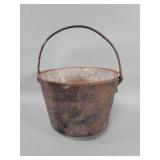 Antique cast iron footed cauldron
