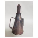 Antique metal railroad torch pot
