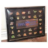 1985 NFL pins: LA Rams, Raiders, Patriots