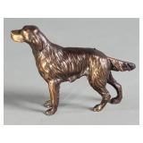 Trophy Craft copper tone lead hunting dog figure