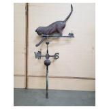 Vintage 2-piece copper cat & mouse weathervane